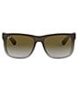 Color:Dark Brown - Image 2 - Square Gradient Boyfriend Sunglasses