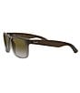 Color:Dark Brown - Image 3 - Square Gradient Boyfriend Sunglasses