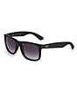 Color:Black - Image 1 - Square Gradient Boyfriend Sunglasses