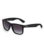 Ray-Ban Square Gradient Boyfriend Sunglasses, Color:Black - Image 1