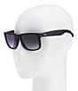 Color:Black - Image 2 - Square Gradient Boyfriend Sunglasses