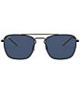 Color:Black - Image 2 - Solid Lens Square Sunglasses