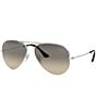Color:Silver - Image 1 - Unisex 0RB3025 55mm Aviator Sunglasses