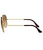 Ray-Ban Unisex 0RB3025 55mm Gold Frame Aviator Sunglasses, Color:Gold Brown - Image 3