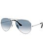 Color:Silver/Blue - Image 1 - Unisex 0RB3025 55mm Aviator Sunglasses