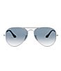 Color:Silver/Blue - Image 2 - Unisex 0RB3025 58mm Aviator Sunglasses