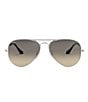 Color:Silver - Image 2 - Unisex 0RB3025 58mm Aviator Sunglasses