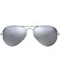 Color:Silver Mirror - Image 2 - Unisex 0RB3025 58mm Polarized Aviator Sunglasses