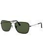 Ray-Ban Unisex 0RB3136 Caravan X 58mm Rectangle Sunglasses, Color:Gunmetal - Image 1