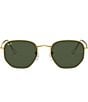 Ray-Ban Unisex 0RB3548 51mm Square Sunglasses, Color:Gold - Image 2