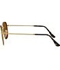 Ray-Ban Unisex 0RB3548N 54mm Polarized Round Sunglasses, Color:Gold Brown - Image 3
