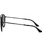 Ray-Ban Unisex 0RB3647N 51mm Round Sunglasses, Color:Black - Image 3