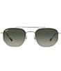 Color:Silver - Image 2 - Unisex 0RB3707 54mm Clubmaster Sunglasses