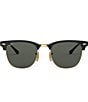Ray-Ban Unisex 0RB3716 51mm Clubmaster Polarized Sunglasses, Color:Black/Gold - Image 2