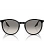 Color:Black - Image 2 - Unisex 54mm Round Sunglasses