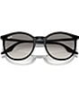 Color:Black - Image 5 - Unisex 54mm Round Sunglasses
