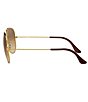 Ray-Ban Unisex 62mm Large Aviator Sunglasses, Color:Gold/Brown - Image 3