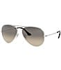 Ray-Ban Unisex 62mm Large Aviator Sunglasses, Color:Silver - Image 1
