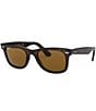 Color:Tortoise Brown Polarized - Image 1 - Unisex Classic Wayfarer 50mm Polarized Sunglasses