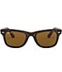 Color:Tortoise Brown Polarized - Image 2 - Unisex Classic Wayfarer 50mm Polarized Sunglasses