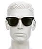 Color:Black - Image 2 - Unisex Clubmaster 55mm Sunglasses