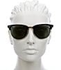 Color:Black - Image 3 - Unisex Clubmaster 55mm Sunglasses