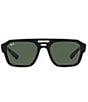 Color:Black - Image 2 - Unisex Corrigan 54mm Pilot Sunglasses