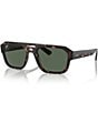 Color:Havana - Image 1 - Unisex Corrigan RB4397 Havana 54mm Pilot Sunglasses