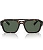 Color:Havana - Image 2 - Unisex Corrigan RB4397 Havana 54mm Pilot Sunglasses