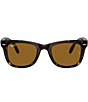 Color:Lite Havana - Image 2 - Unisex Folding Wayfarer 0RB4105 54mm Square Sunglasses