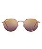 Color:Rose Gold - Image 2 - Unisex Jack 53mm Polarized Geometric Sunglasses