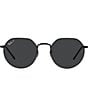 Color:Black - Image 2 - Unisex Jack 55mm Round Polarized Sunglasses