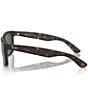 Ray-Ban Unisex Justin RB4165 55mm Havana Polarized Rectangle Sunglasses, Color:Rubber Havana/Dark Green - Image 3