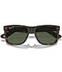 Color:Rubber Havana/Dark Green - Image 5 - Unisex Justin RB4165 55mm Havana Polarized Rectangle Sunglasses