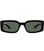 Color:Black - Image 2 - Unisex Kiliane 54mm Rectangle Sunglasses