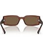 Color:Transparent Brown - Image 4 - Unisex Kiliane RB4395 54mm Transparent Rectangle Sunglasses