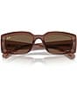 Color:Transparent Brown - Image 5 - Unisex Kiliane RB4395 54mm Transparent Rectangle Sunglasses