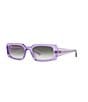 Color:Transparent Violet - Image 1 - Unisex Kiliane Transparent 54mm Rectangle Sunglasses