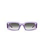 Color:Transparent Violet - Image 2 - Unisex Kiliane Transparent 54mm Rectangle Sunglasses