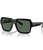 Ray-Ban Unisex Magellan 54mm Square Sunglasses, Color:Black - Image 1