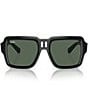 Ray-Ban Unisex Magellan 54mm Square Sunglasses, Color:Black - Image 2