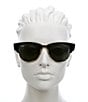 Color:Black - Image 4 - Unisex Mega Clubmaster 53mm Sunglasses