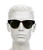 Color:Black - Image 5 - Unisex Mega Clubmaster 53mm Sunglasses