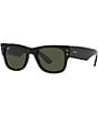 Ray-Ban Unisex Mega Wayfarer 52mm Square Sunglasses, Color:Black - Image 1