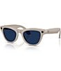 Ray-Ban Unisex Meta Gen 2 Skyler 50mm Round Transition Lens Glasses, Color:Shiny Chalky Gray/Transitions Sapphire - Image 2