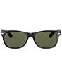 Color:Top Black - Image 2 - Unisex New Wayfarer 0RB2132 52mm Sunglasses