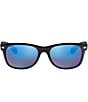 Color:Black Blue - Image 2 - Unisex New Wayfarer 0RB2132 55mm Sunglasses