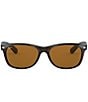 Color:Light Havana - Image 2 - Unisex New Wayfarer 0rb2132 55mm Sunglasses