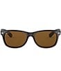 Color:Tortoise - Image 2 - Unisex New Wayfarer 55mm Polarized Square Sunglasses