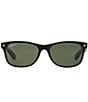 Color:Transparent Black - Image 2 - Unisex New Wayfarer 55mm Polarized Square Sunglasses